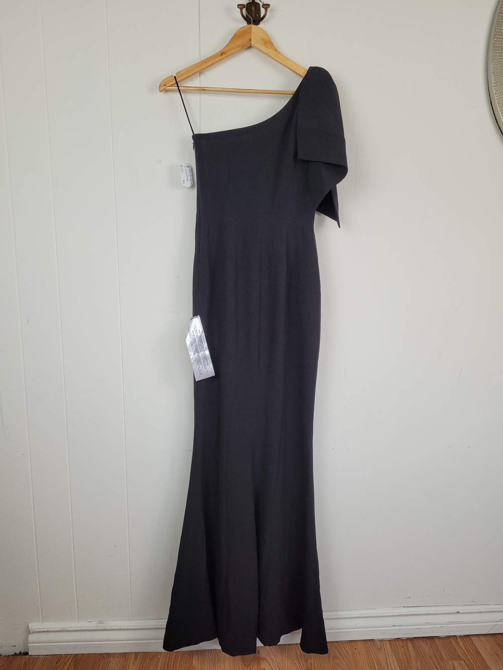 XS Dress The Population - Black One-Shoulder Maxi Dress